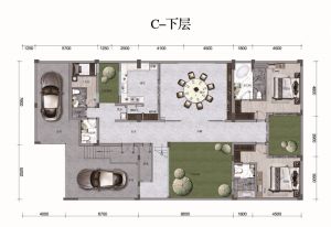 C户型 5房2厅8卫 建筑面积121平米 下层