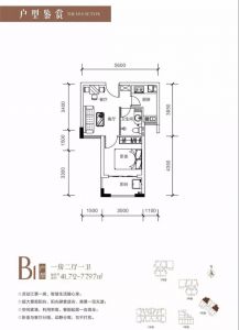 B1户型 建面约41-77㎡ 一房一厅