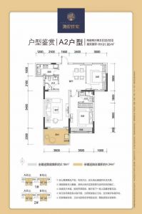 A2户型 2房2厅2卫 建筑面积101.95平米