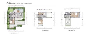 A2户型 独栋别墅 3房2厅3卫 建筑面积116.13平米