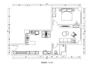 02户型  建筑面积78.53㎡