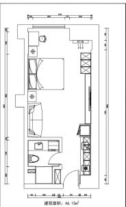 03户型 建筑面积46.15㎡