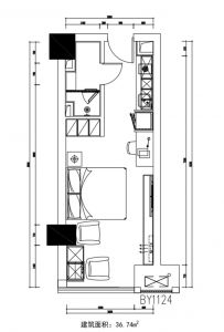 15户型 建筑面积36.74㎡