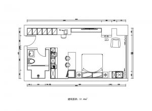 17户型 建筑面积51.44㎡