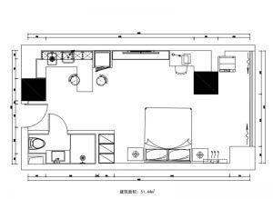 16户型 建筑面积51.44㎡